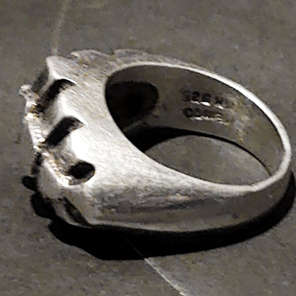 Vintage Los Ballestreros Brutalist Abstract Sterling Silver Ring- 7 - Picture 5 of 9
